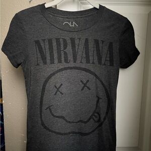 Gray Nirvana Graphic T-Shirt
